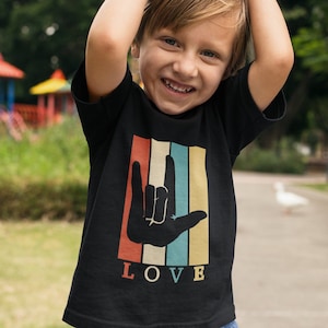 ASL Love Kids, ASL Love Kids Shirt, Sign Language Kids, Sign Love Youth Shirt, Love Shirt, Sign Language Gift, I Love You Sign, American Sig
