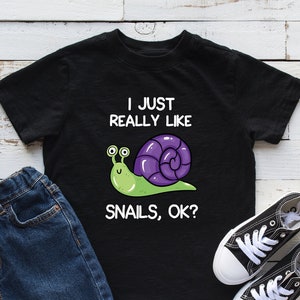 I Just Really Like Snails Kids Shirt, Snail Youth Shirt, Snail Lover Gift, Longsleeve, Infant, Hoodie