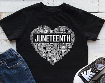 Juneteenth Kids Shirt, Proud Juneteenth Youth Shirt, Gift, Longsleeve, Infant, Hoodie