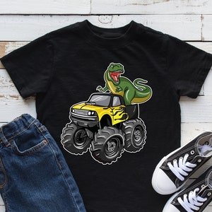 Monster Truck Dino Kids Shirt, Monster Truck Gift, Dino Lover Shirt, Longsleeve, Youth, Infant, Hoodie