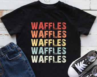 Waffles Retro Repeat Kids Shirt, Waffles Youth Shirt, Waffles Lover Gift, Infant, Hoodie