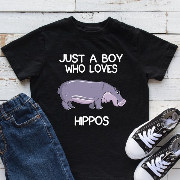 Just A Boy Who Loves Hippos Kids Shirt, Hippos Youth Shirt, Hippos Lover Gift, Infant, Hoodie