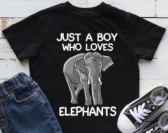 Toddler/Kids Short Sleeve T-Shirt Im Going to Love Elephants When I Grow Up Just Like My Nana