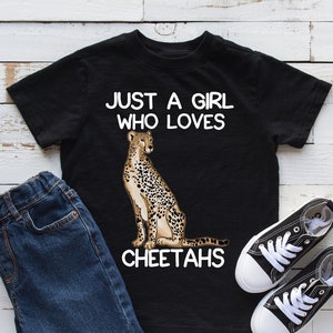 Just A Girl Who Loves Cheetahs Kids Shirt, Cheetah Youth Shirt, Cheetah Lover Gift, Infant, Hoodie