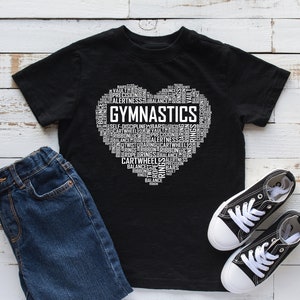 Gymnastics Kids Shirt, Gymnastics Youth T-Shirt, Gymnastics Heart Shirt, Gymnastics Lover Gift, Longsleeve, Infant, Hoodie