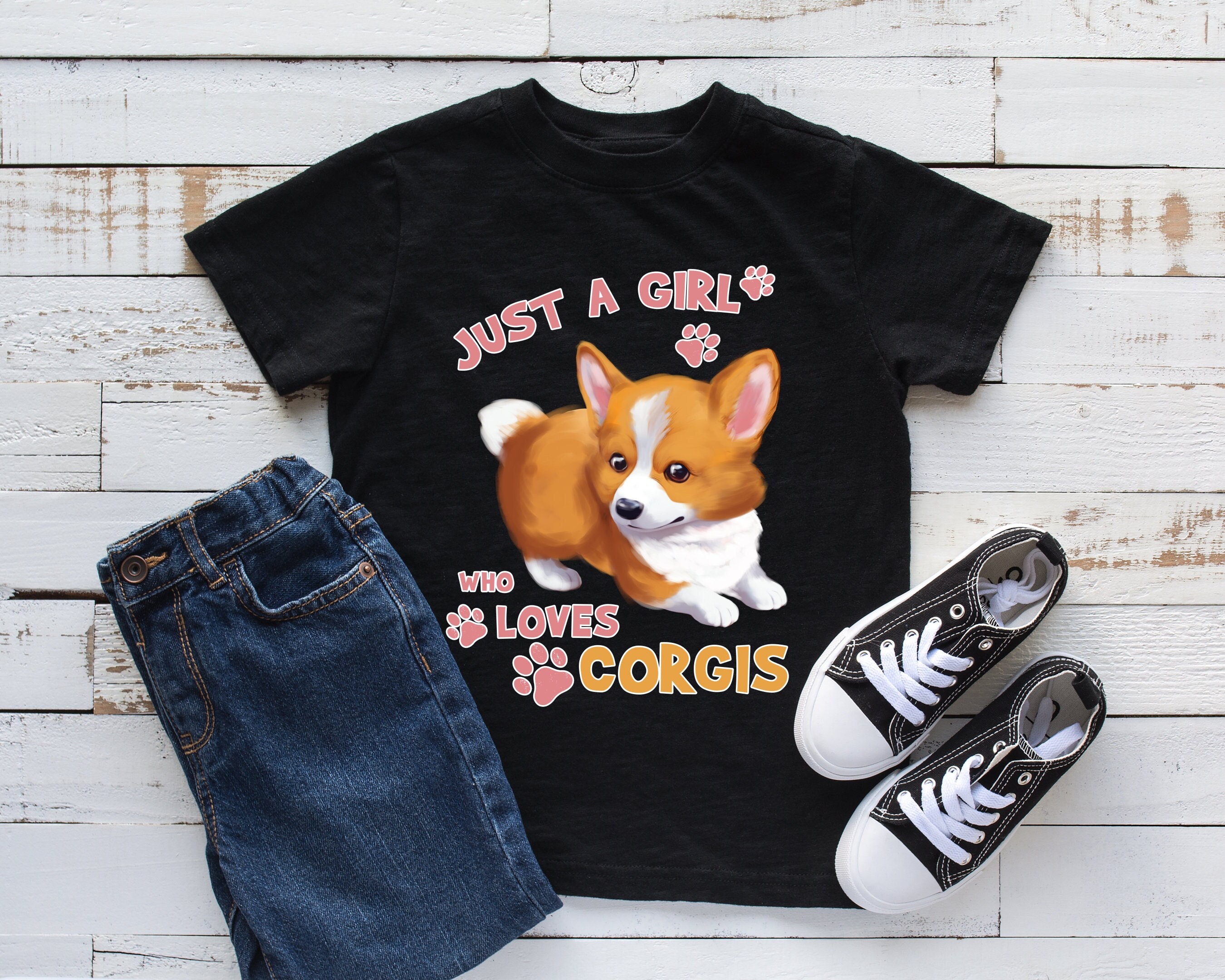 Wallpaper in corgi pajamas fabric cute corgis in pjs fabric, image size:2700x2160