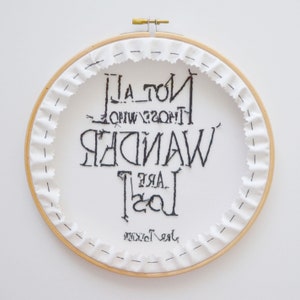 DIGITAL Not all those who wander are lost PDF Embroidery Pattern for beginners, LOTR and lord of the rings fantasy design image 8