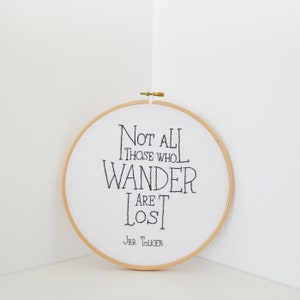 DIGITAL Not all those who wander are lost PDF Embroidery Pattern for beginners, LOTR and lord of the rings fantasy design image 9
