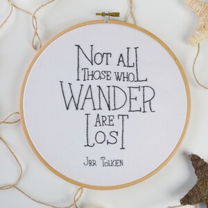 DIGITAL Not all those who wander are lost PDF Embroidery Pattern for beginners, LOTR and lord of the rings fantasy design image 5