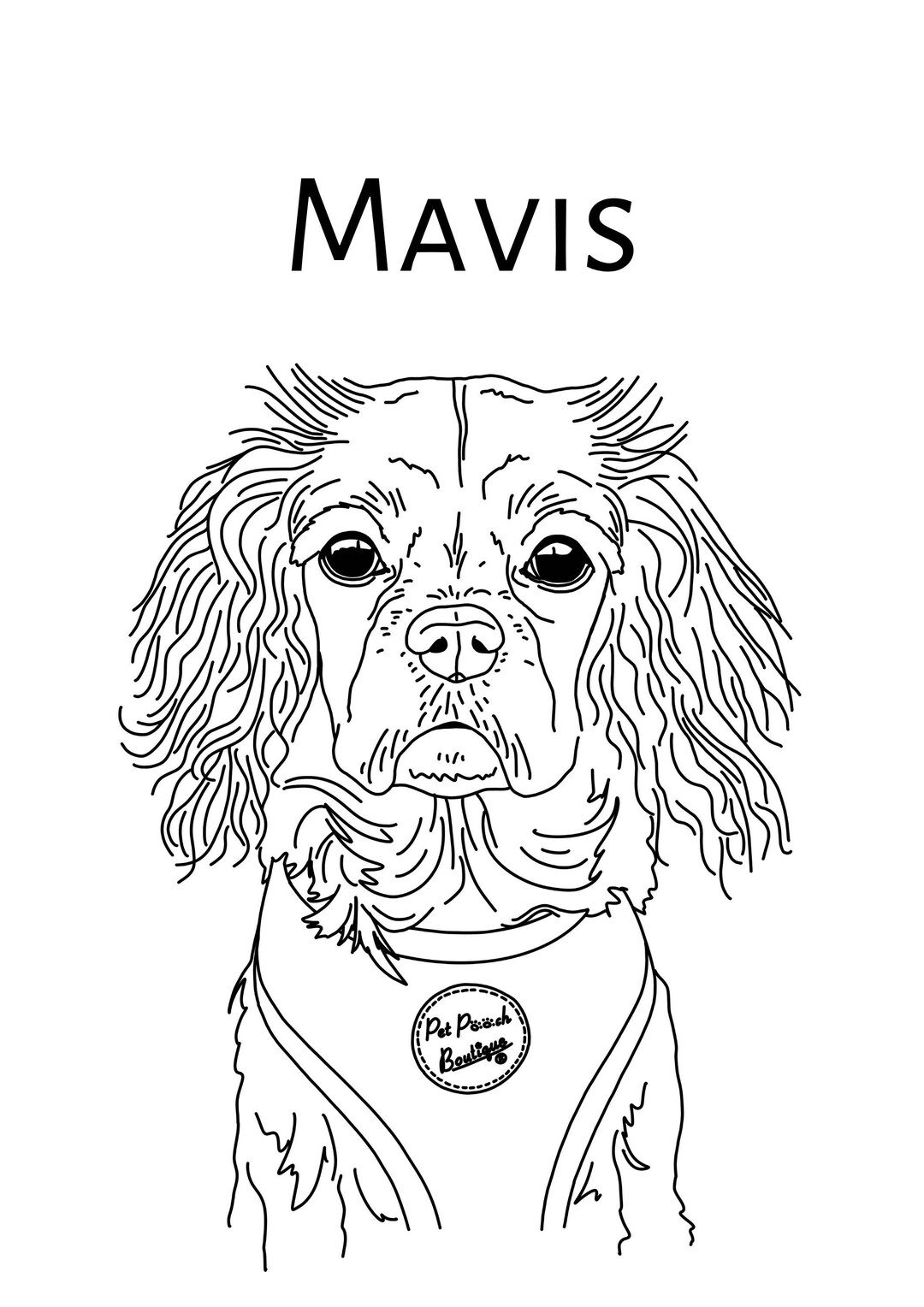 DIGITAL Custom Pet Portrait Illustration for Dog and Cat Lovers Etsy