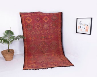 Tappeto berbero vintage - tappeto fatto a mano - tappeto a righe - tappeto marocchino