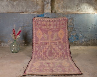 Unique Sbaii Rug - Moroccan Rug-Vintage Authentic Sbaii Rug-Wool Rug