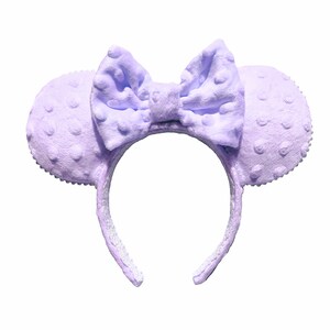 Lavender Polka Dot Velvet Mouse Ears