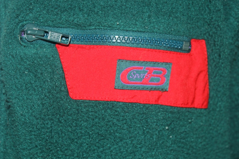 80/'s CB Sports Wool 12 Zip PurpleRed VTG Pullover Mens S FUNKY