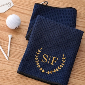 Golf Towel, Personalized Gift, Golf Decor, Monogrammed Golf Towel, Christmas gift, Embroidered Towel, Golf Towel with Name 24101102