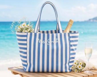 Personalized Embroidered Mrs Canvas Tote Bag,Custom Bride Gift for Bridal Shower & Bachelorette Party Favors,New Mrs Wedding PurseLM160702