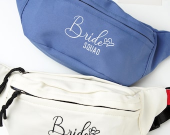 Gepersonaliseerde heuptas, teamtas bruid, crossbodytas, vrijgezellenfeestcadeaus, heuptasjes voor meisjesreis, tassen voor bruidsmeisje 25071402
