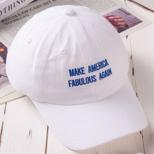Vit basebollkeps, broderad keps, möhippapresent, personlig hatt, pappahatt, personlig damhatt, justerbar keps med ryggrem 24051201