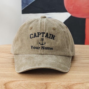 Custom Captain Cap, Embroidered Hat, Womens Anchor Hat, Captain Anchor, Sailing Boat Hat, Personalized Gifts, Custom Name Hats 24080901