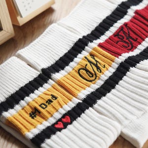 Personalized Socks, Unisex Embroidered Socks, Cotton Socks, Fathers Day Gift, Socks Women, Gift for Dad, Monogram Socks 25051801