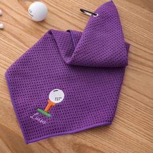 Golf Towel, Personalized Golf Towel, Golf Gift, Mothers Day Gift, Customized Golf Towel, Gift for Dad, Embroidered Golf Towel 25040501