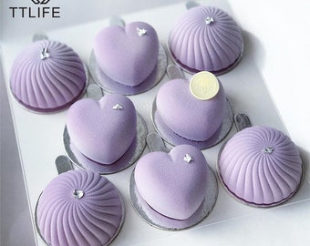 New Mousse Cake Mould 8 Holes Heart Silicone Molds For Cakes Mousse French Dessert Mold Pastry Baking Tools