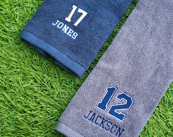 Personalized Sweat Towel, Custom Towel for Him, Embroidered Name Bath Towel, Team Player Gifts, Tennis, Basketball, Baseball 25101702