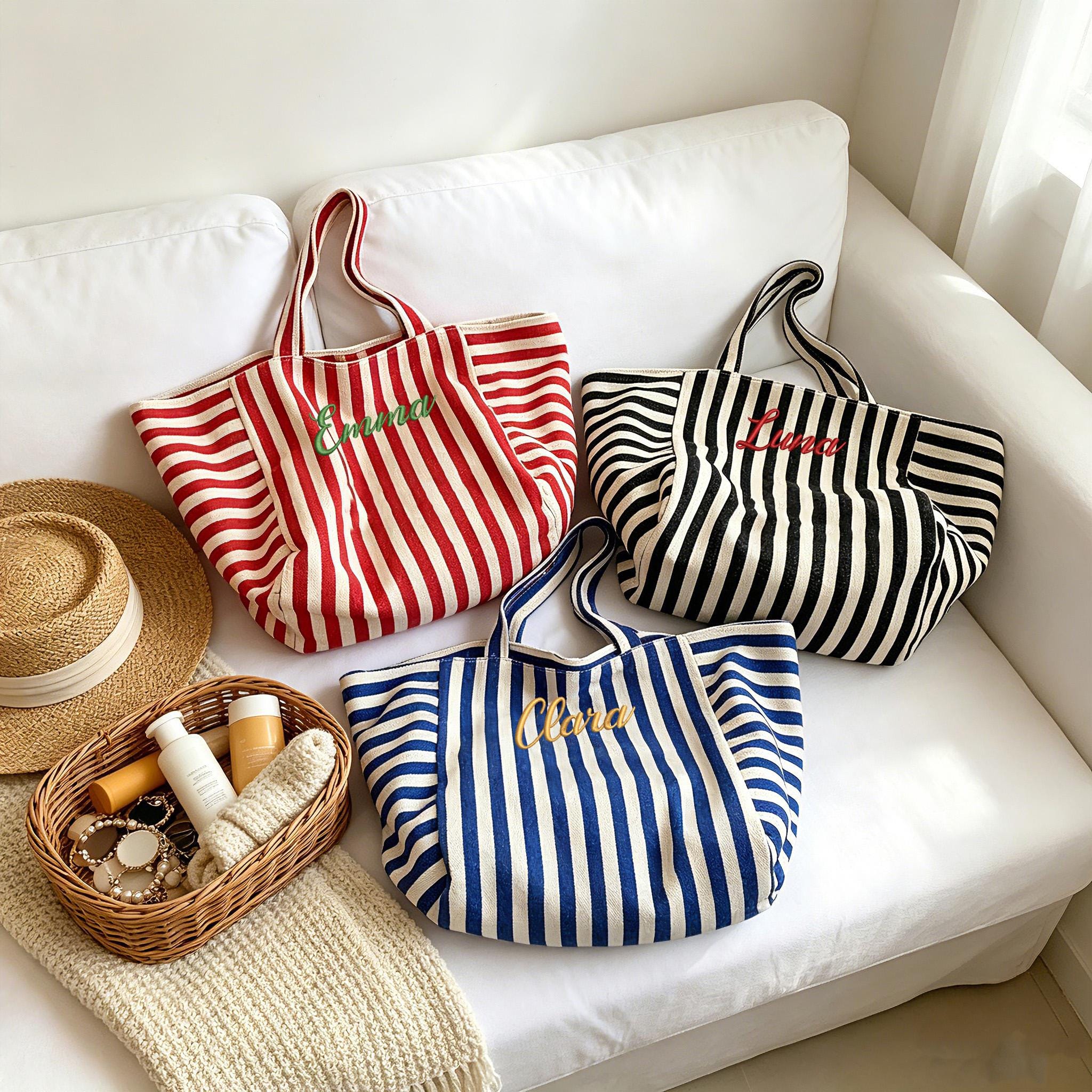 Striped Tote Bulk - Etsy
