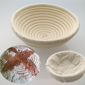 1pcs 4 Size Rattan Basket Dough Banneton Brotform Bread Proofing Proving Fermentation Country Baskets
