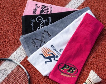 Personalized Sweat Towel, Custom Embroidered Name, Number and Logo Velcro Towel, Team Gifts, Soccer, Basketball, Baseball, Football SG1608