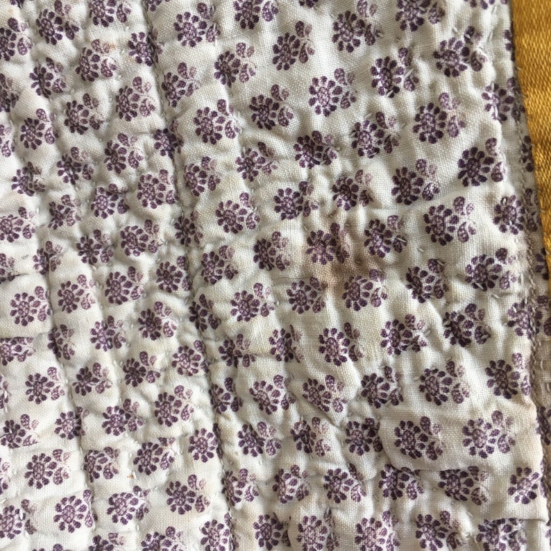 French Vintage Quilted Coverlet / French Vintage Textile / Etsy