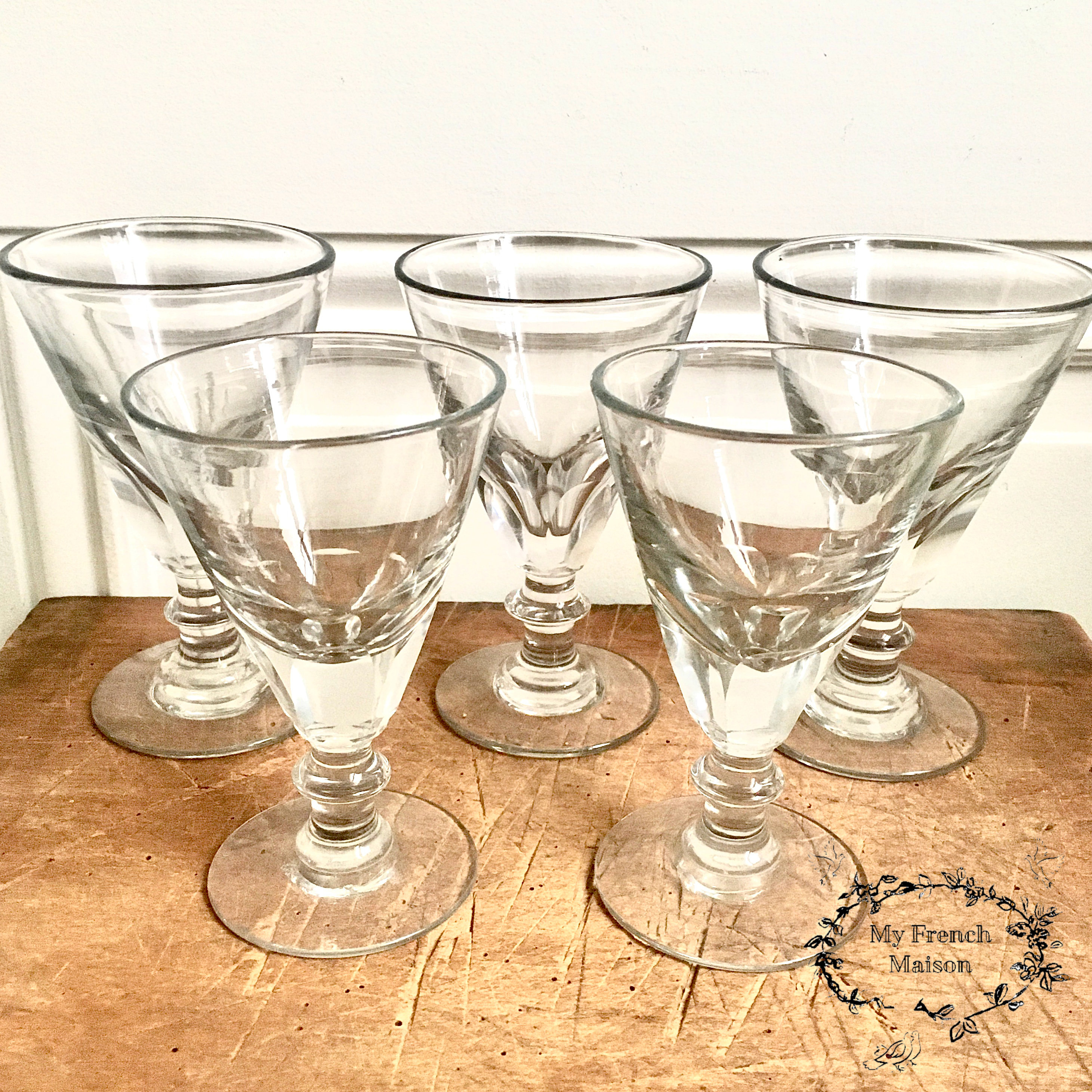 G Francis Unique Wine Glasses Set of 4 - 16oz Square Bottom Modern Stemware, Size: One size, Clear