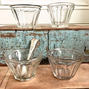 French Vintage Set of Big Confiture Jars / French Conical Glass Jars / French Kitchen Decor / French Cottage / French Country / Shabby Chic