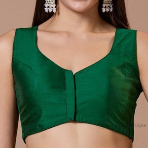 Green Saree Blouse, Sari Blouse, Women Blouse, Indian Saree Blouse, Green Bollywood Blouse, Designer Collection, Blouse Women Clothing