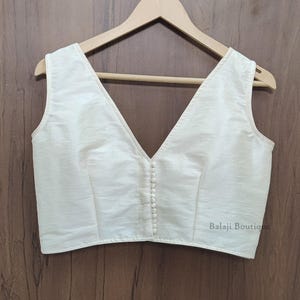 V Neck Bollywood Sari Blouse