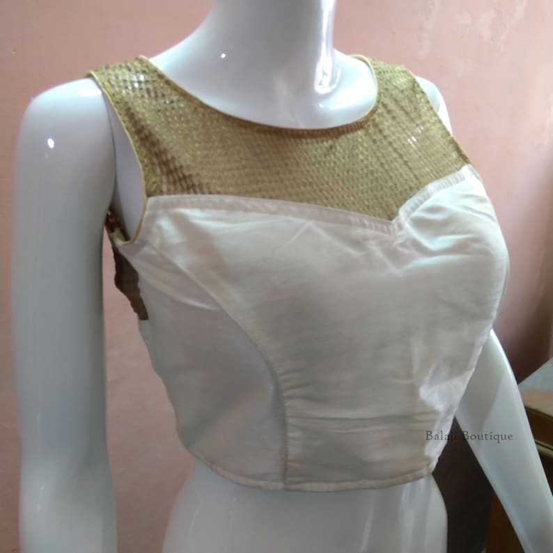 Beautiful Readymade White Saree Blouse For Women Readymade Choli Blouse Partywear Blouse Fancy Blouse Blouse Choli Sari Blouse 1pcs