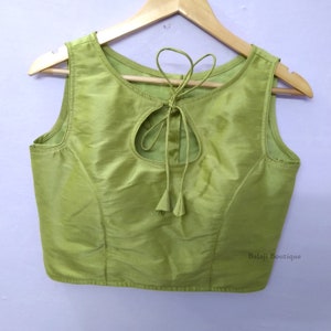 Designer Green Saree Blouse, Fancy Sari Blouse, Blouse Choli, Saree Top, Bollywood Sari Blouse, Women Crop Top, Indian Sari Blouse