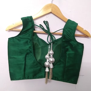 Designer Green Saree Blouse, Indian Sari Blouse, Readymade Blouse, Women Crop Top, Bollywood Blouse, Green Sari Blouse, Women Saree Blouse