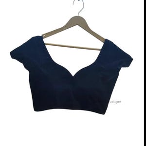 Black Velvet Saree Blouse: Custom Indian Designer Sari