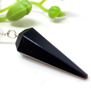 Black Obsidian Pendulum: Chakra Healing, Dowsing & Energy Protection