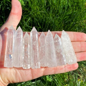 Clear Quartz Point - Natural Clear Quartz Tower - Crystal Quartz Obelisk - Crystal Wand - Healing Crystals - Wholesale Wands