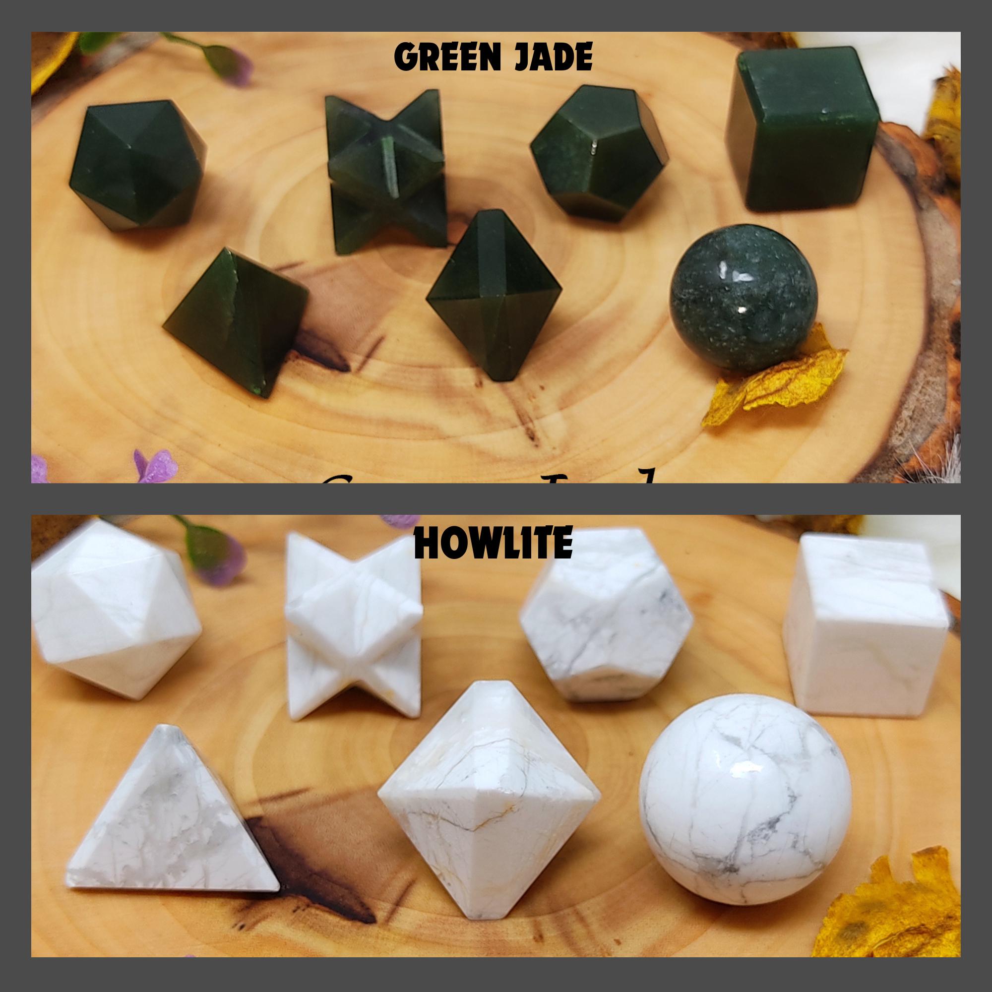 Set Di 7 Solidi Platonici Dei Sette Chakra: Cristalli Di Geometria Sacra Con Scatola Di Legno - Italia - Foto 9