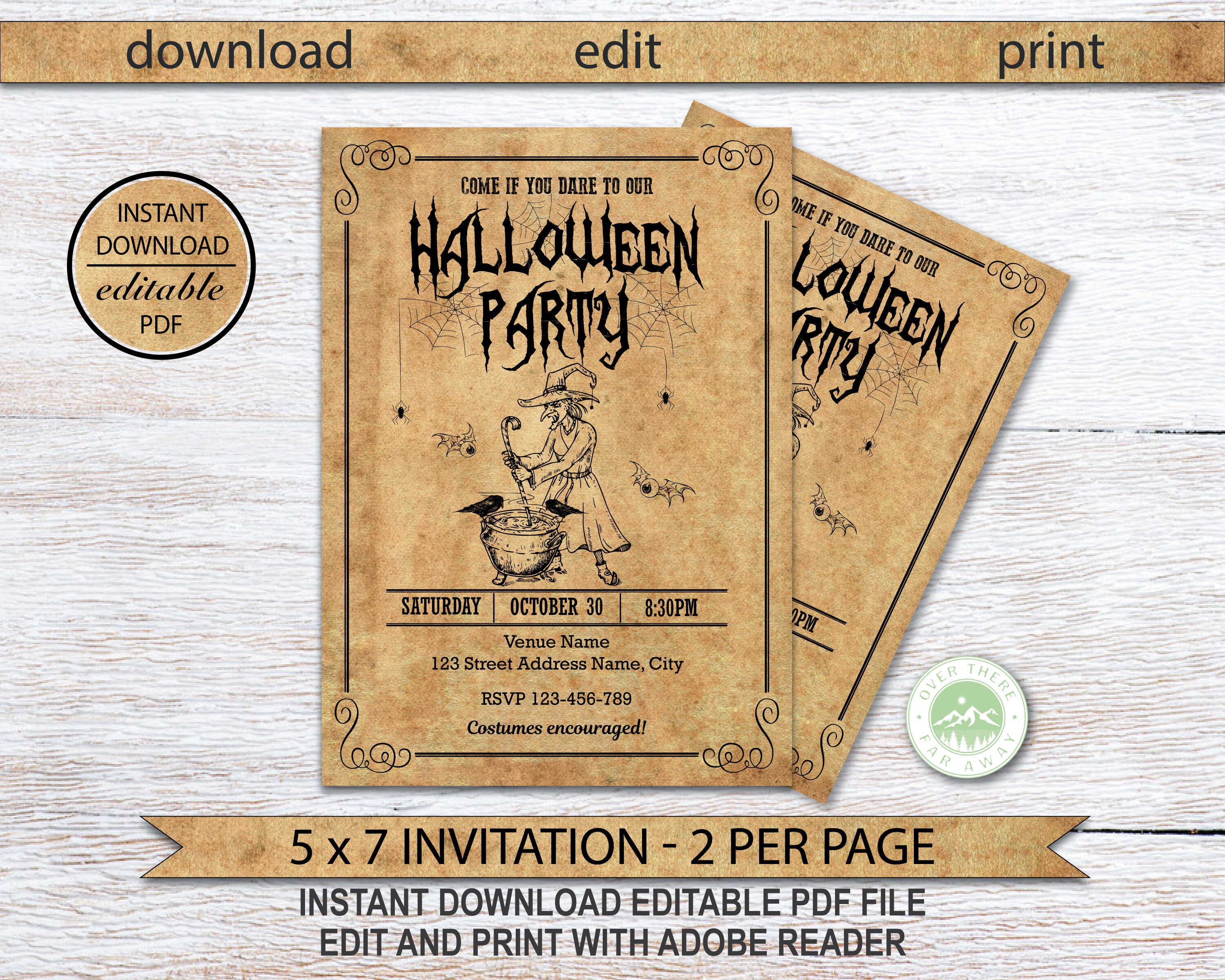 Halloween Party Invitation Halloween Invitation Halloween | Etsy