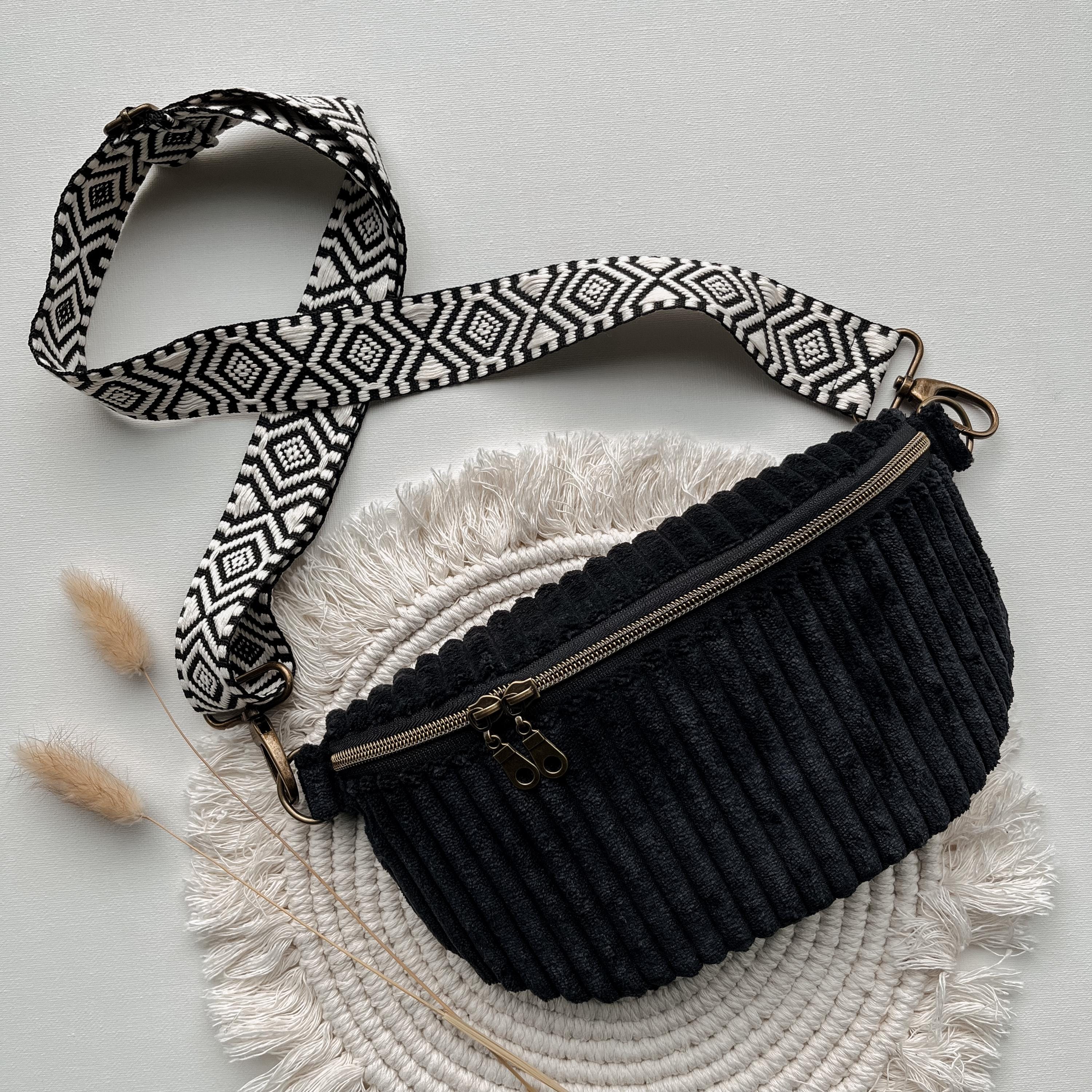 Crossbody Bag Bauchtasche Damen Samt Bauchtasche Aus Cord Samt