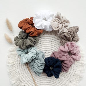 Damen Samt-Haargummi Scrunchy – Einfarbig, Großer Durchmesser (15–20 Cm), Für Hijab & Volle Haare
