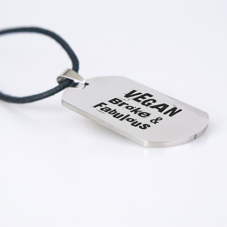Vegan Broke and Fabulous Pendant with Faux Leather