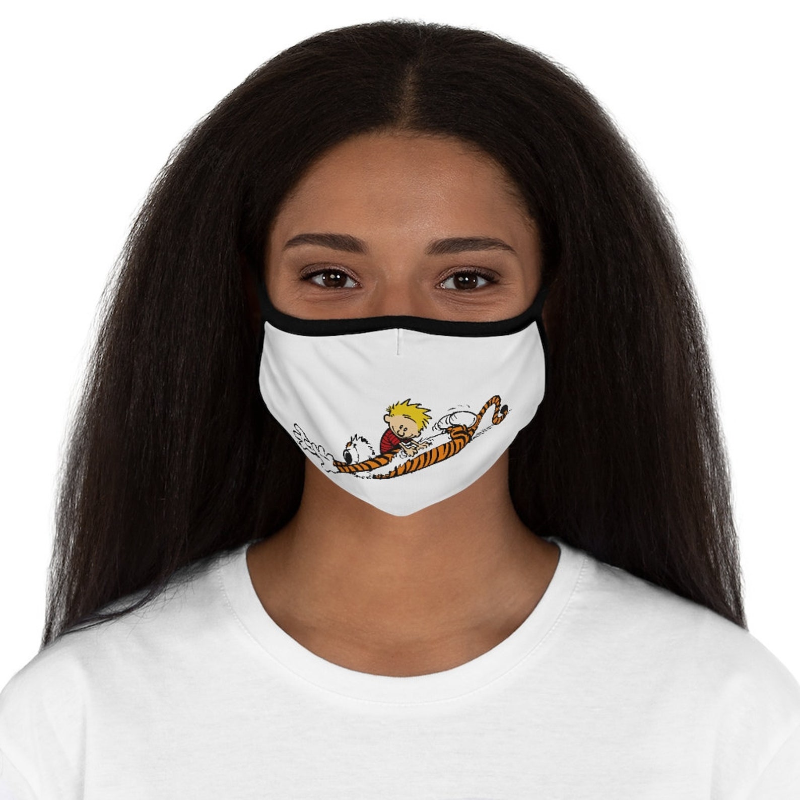 Calvin and Hobbes Fitted Face Mask With Filter Pocket Tummy | Etsy