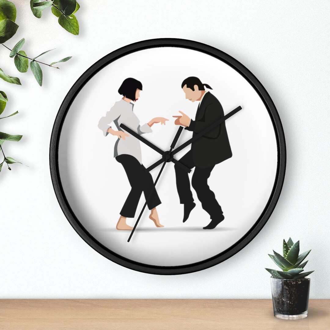 Pulp Fiction Wall Clock Mia and Vincent Etsy