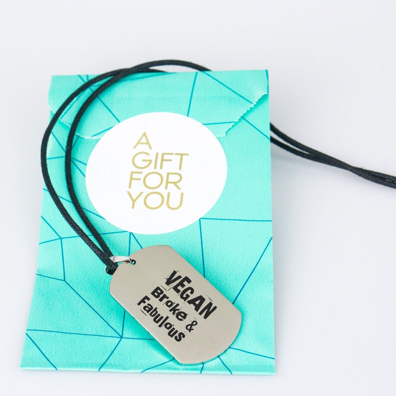 Vegan Broke and Fabulous Pendant with Faux Leather