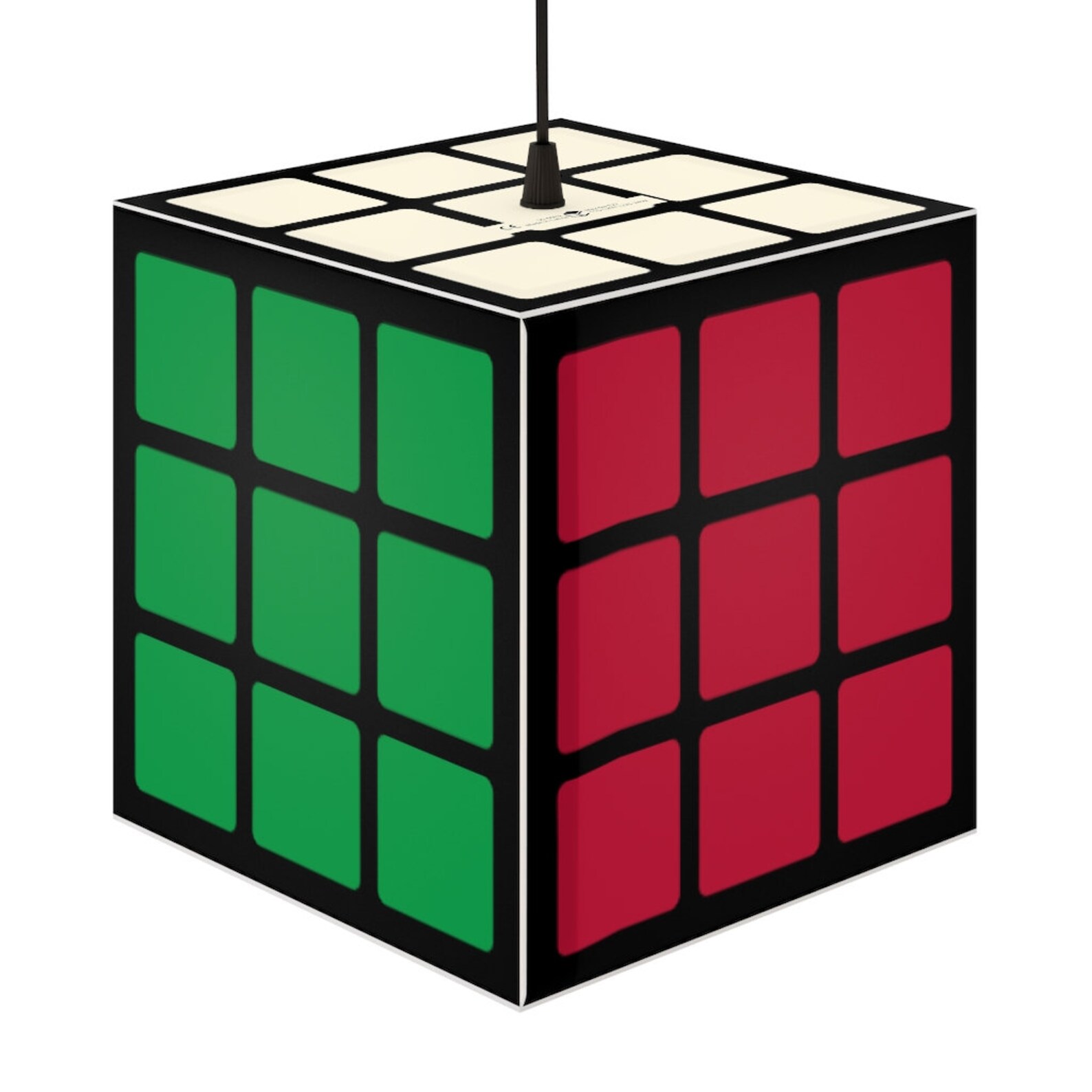 Rubiks Cube Retro Original Colors Cube Lamp Standing or Etsy